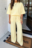 Switch Solid Oversize Tee and Drawstring Pants Yellow 2 image