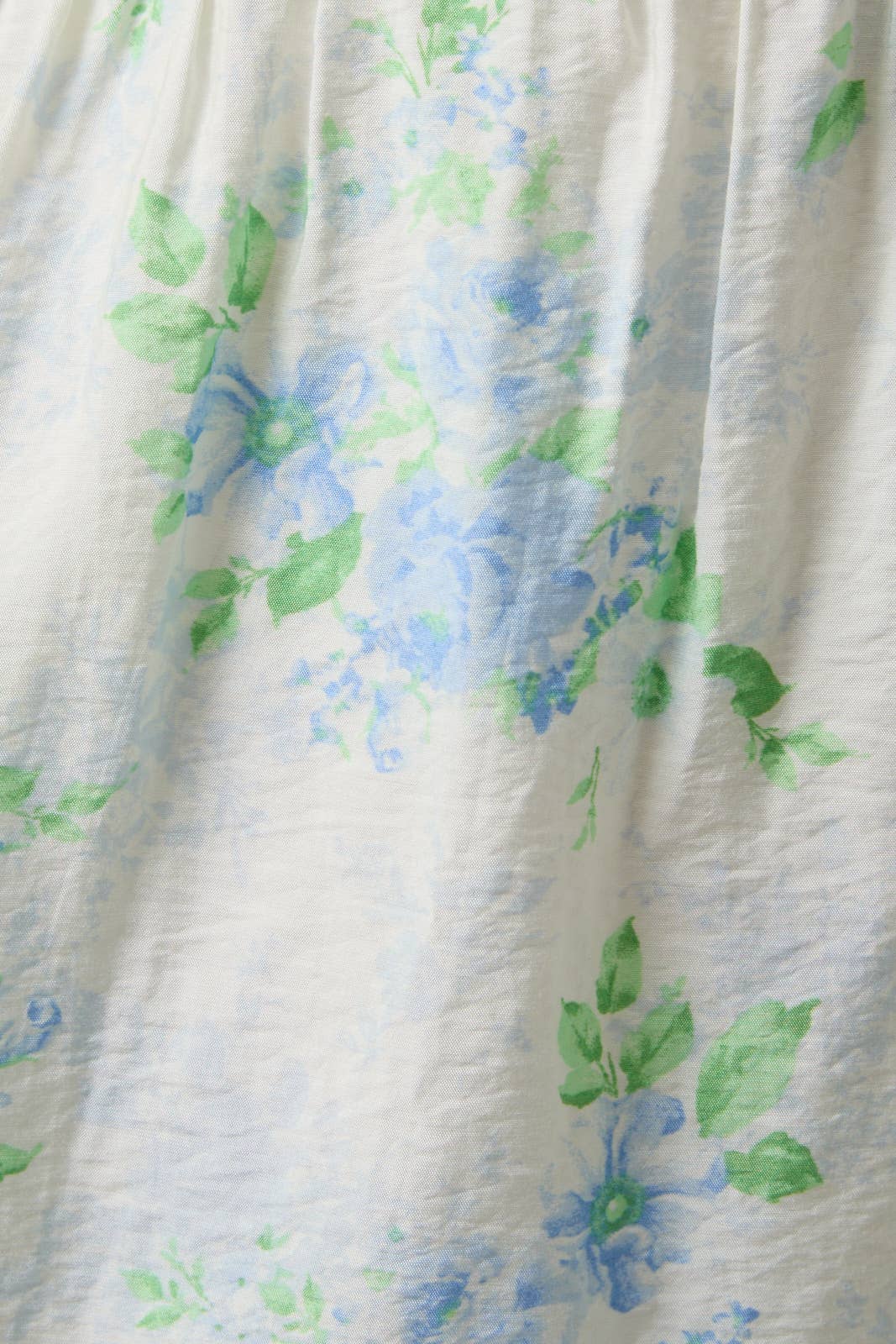 *Blue Floral Smocking Bodice Dress