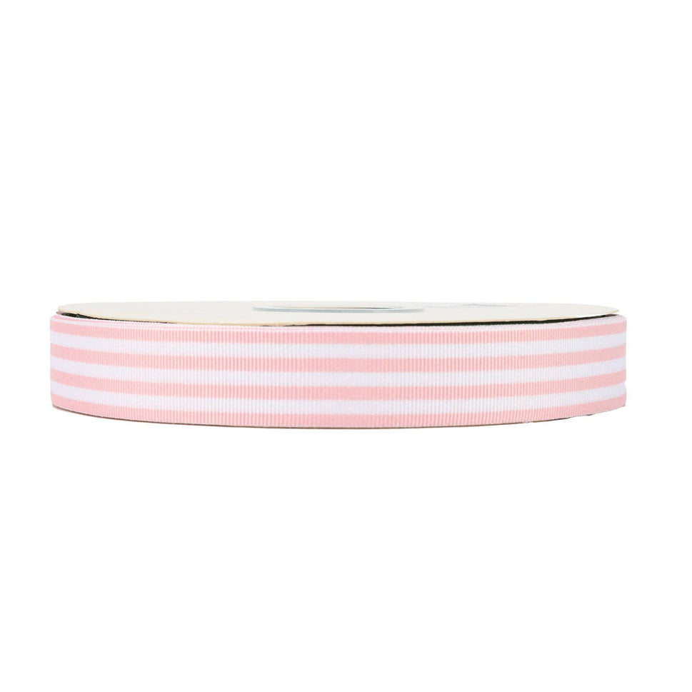 1" Striped Ribbon | 100 Yard Roll: Red