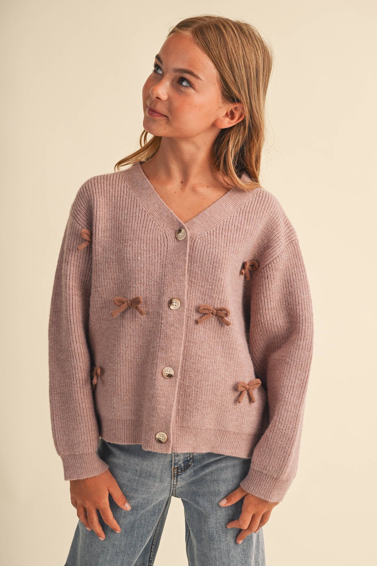 Tween Kids Girls Raglan Sweater