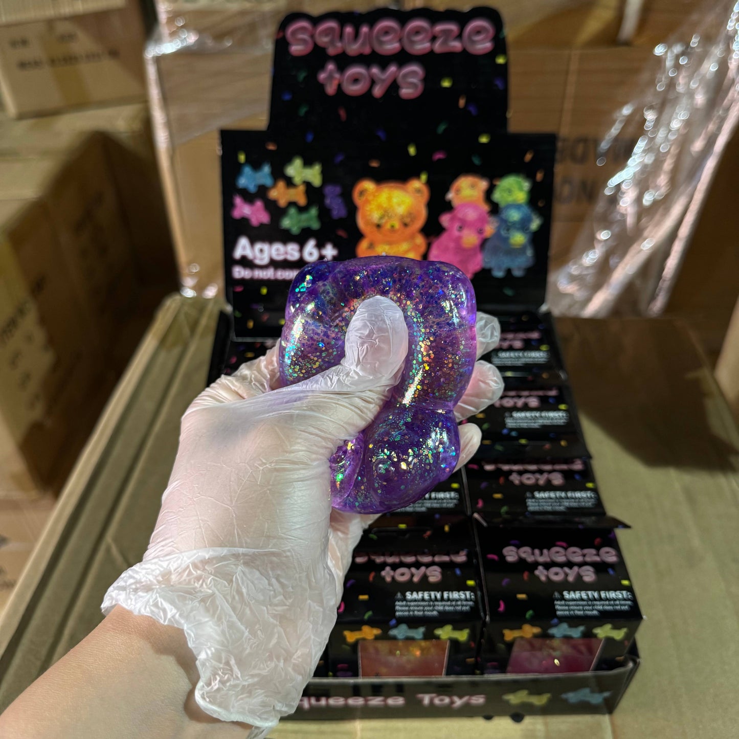 Sugar Squeeze Glitter Teddy Bear