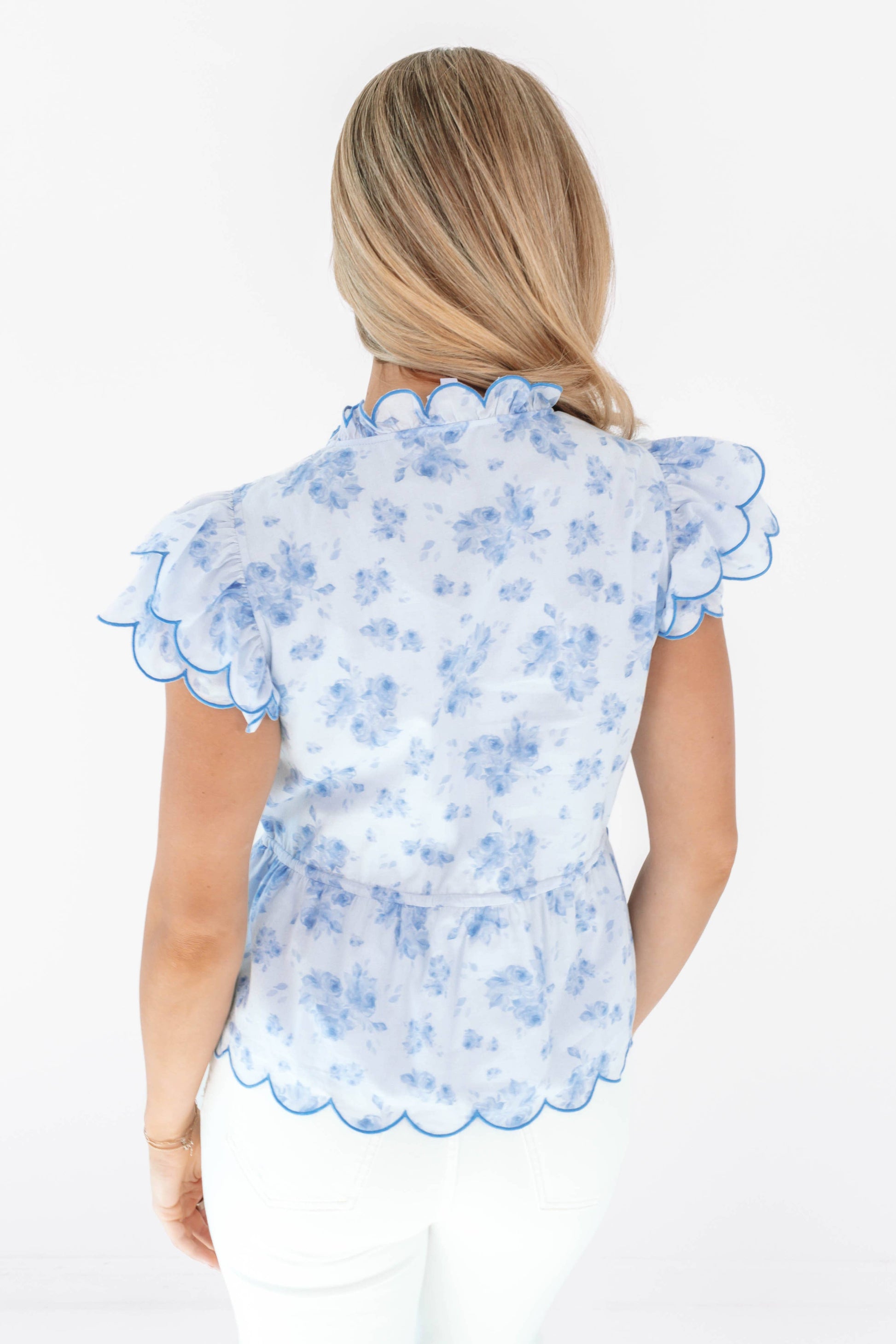 The Nicole Scalloped Top