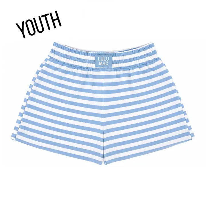 Lulu Mac Blue Striped Shorts Tween