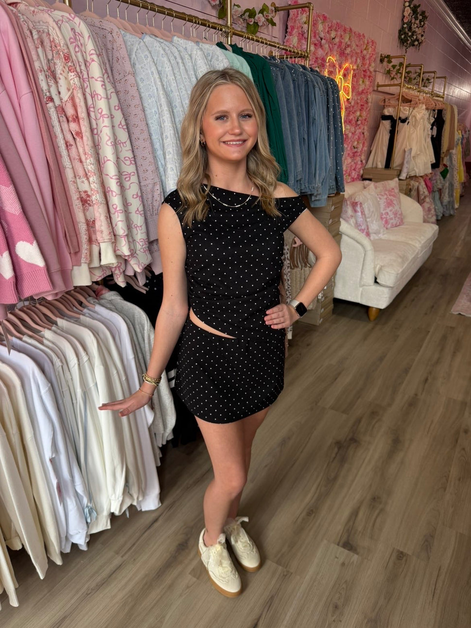 Polka Dot Skirt Set