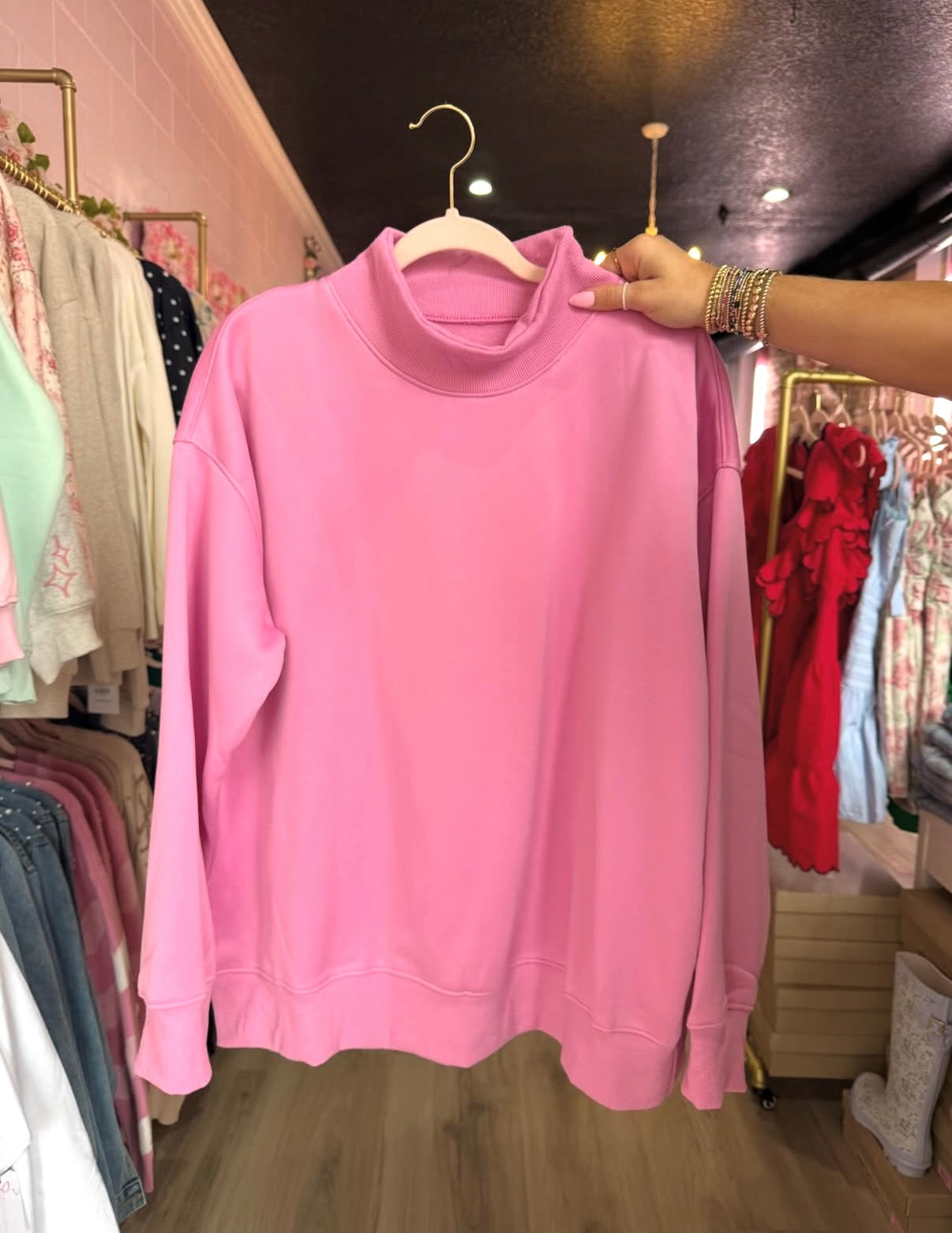 ATHLESURE PRACTICE MOCK NECK SWEATSHIRT