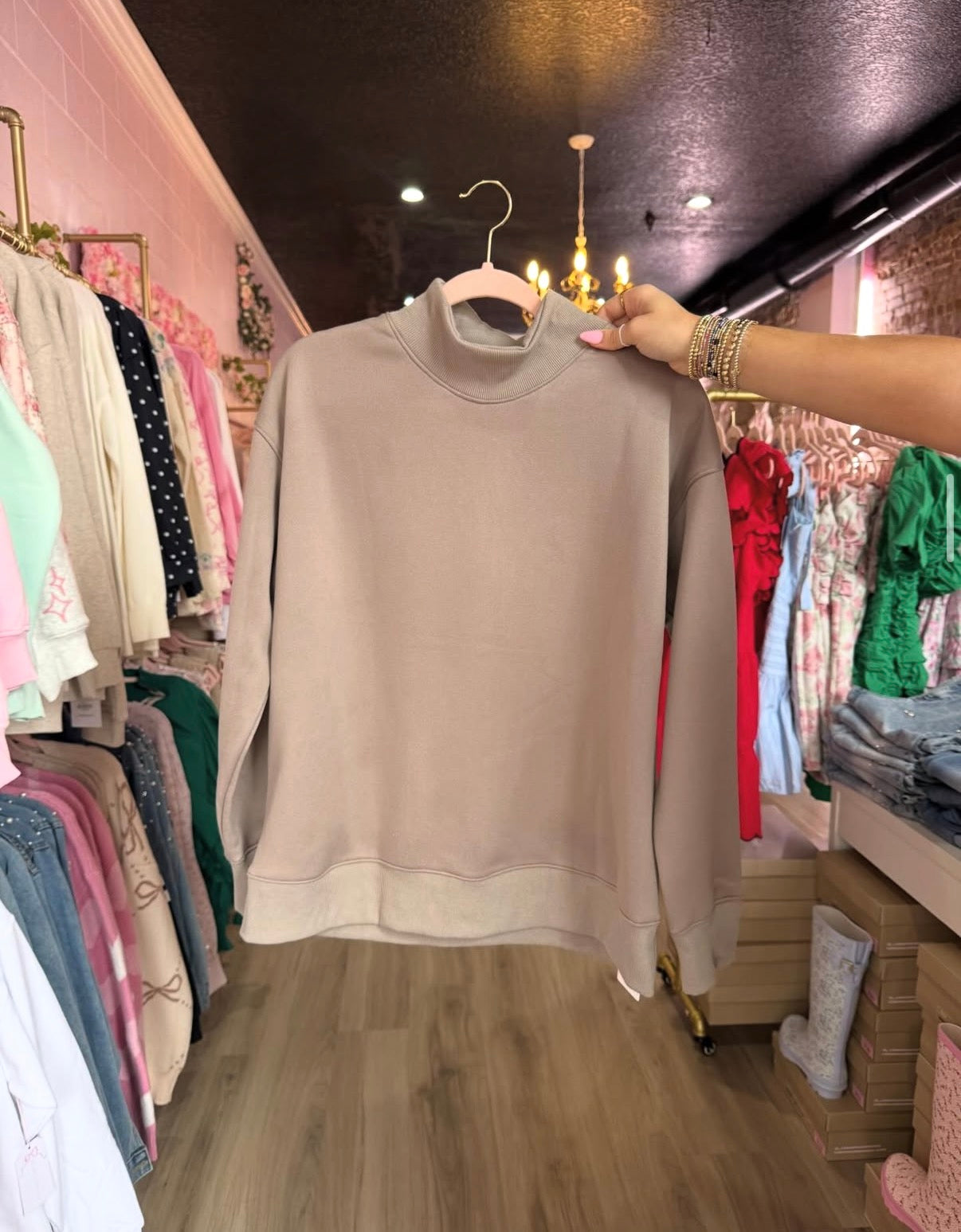 ATHLESURE PRACTICE MOCK NECK SWEATSHIRT