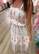 Switch WAVY FLORAL LUSCIOUS SLIP PUFFY DRESS 1 image