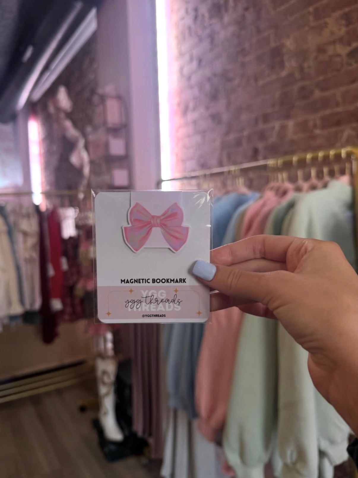 Pink Bow | Magnetic Bookmark: Gloss