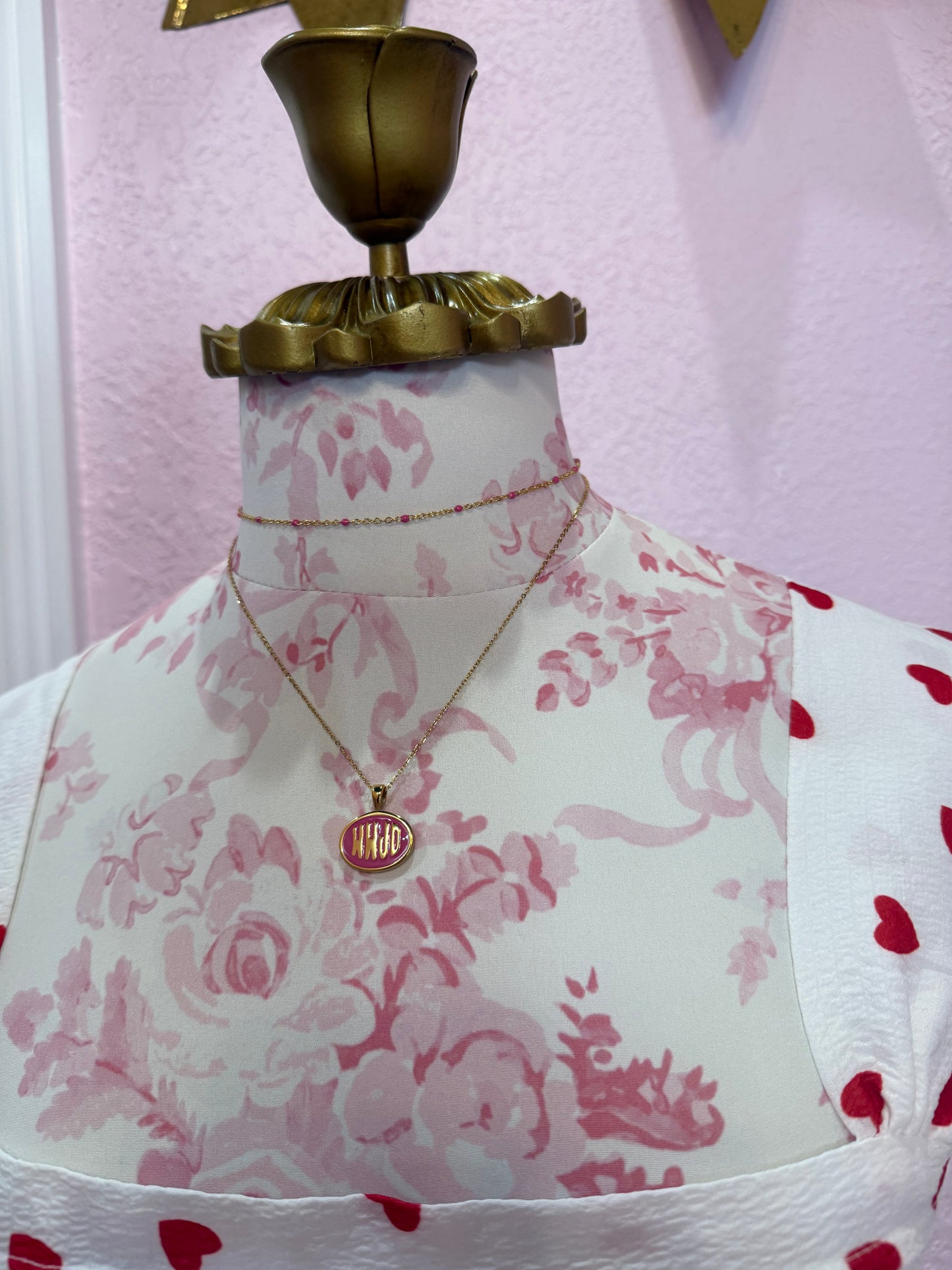 Pink WWJD Necklace Set