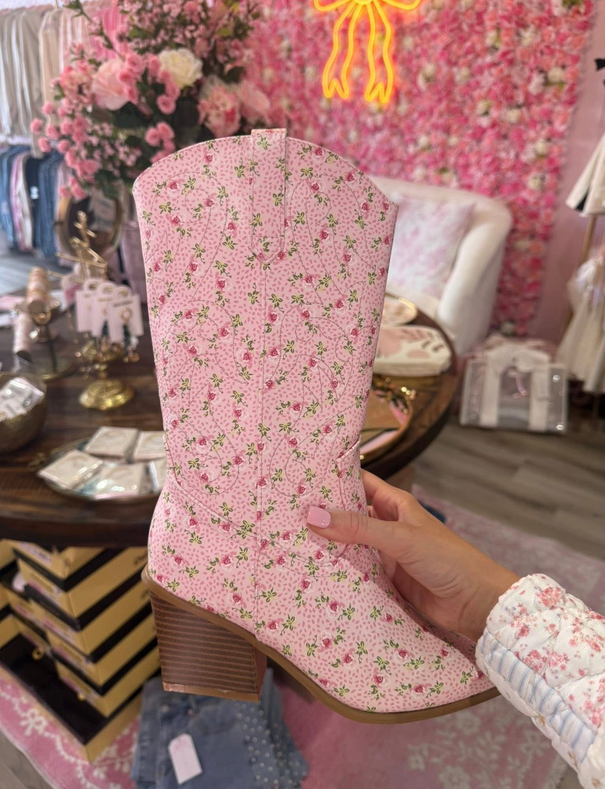 Western Floral Boots