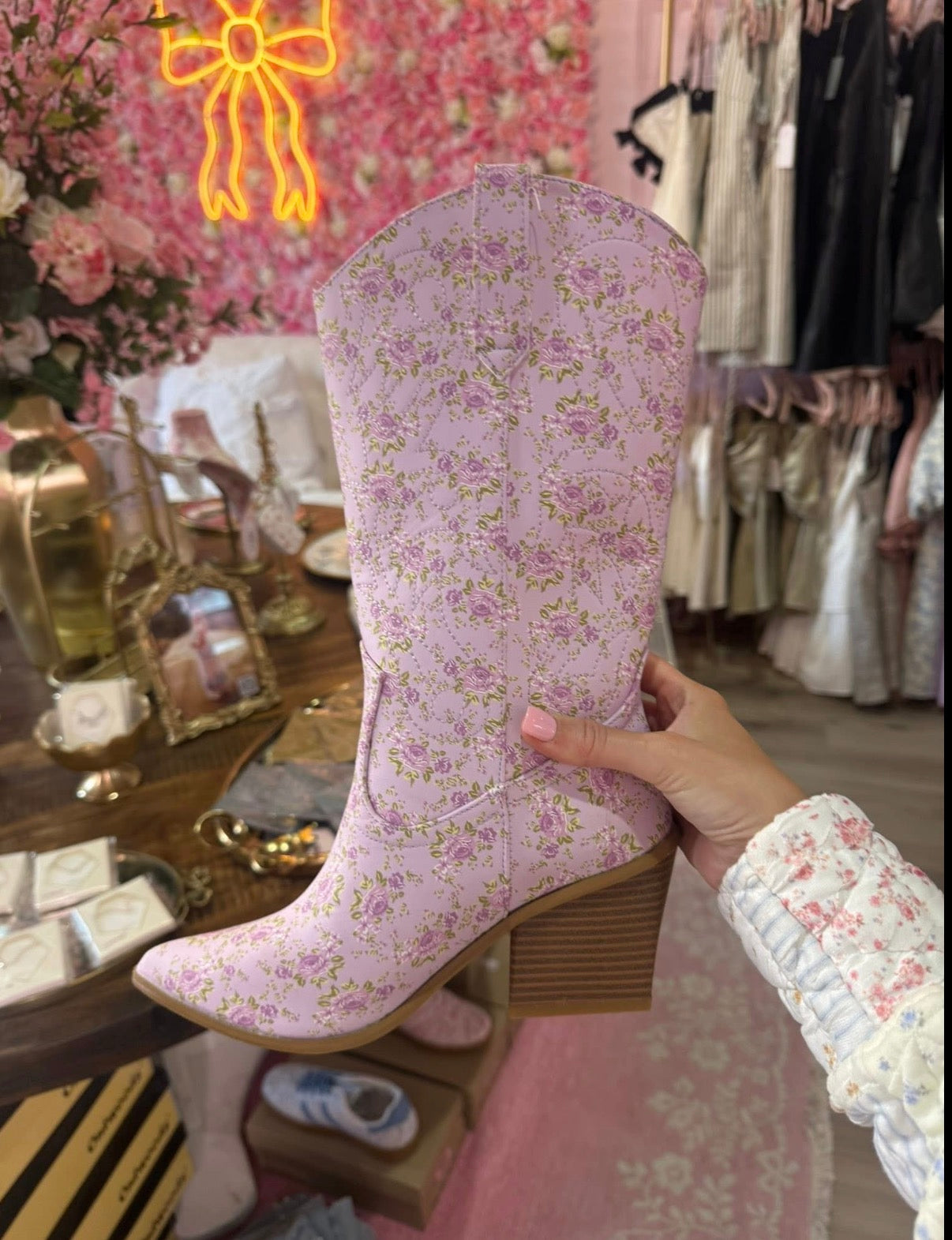 Western Floral Boots