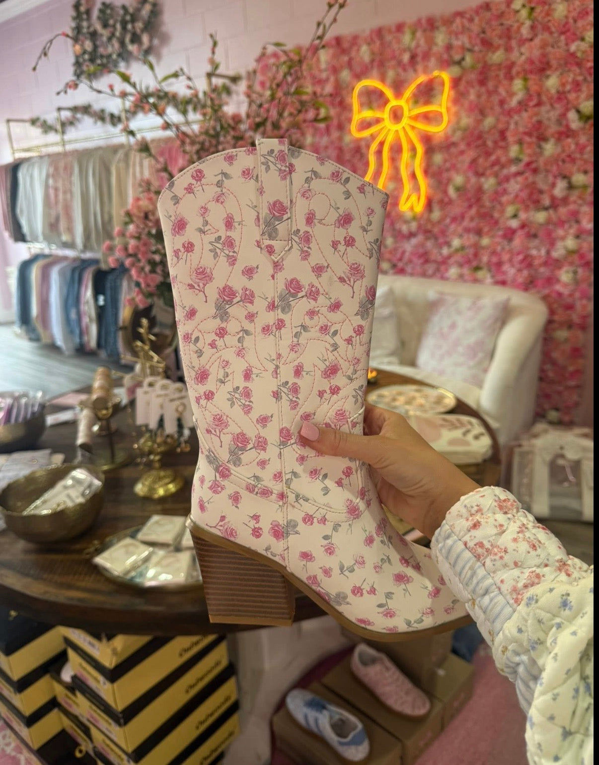 Western Floral Boots