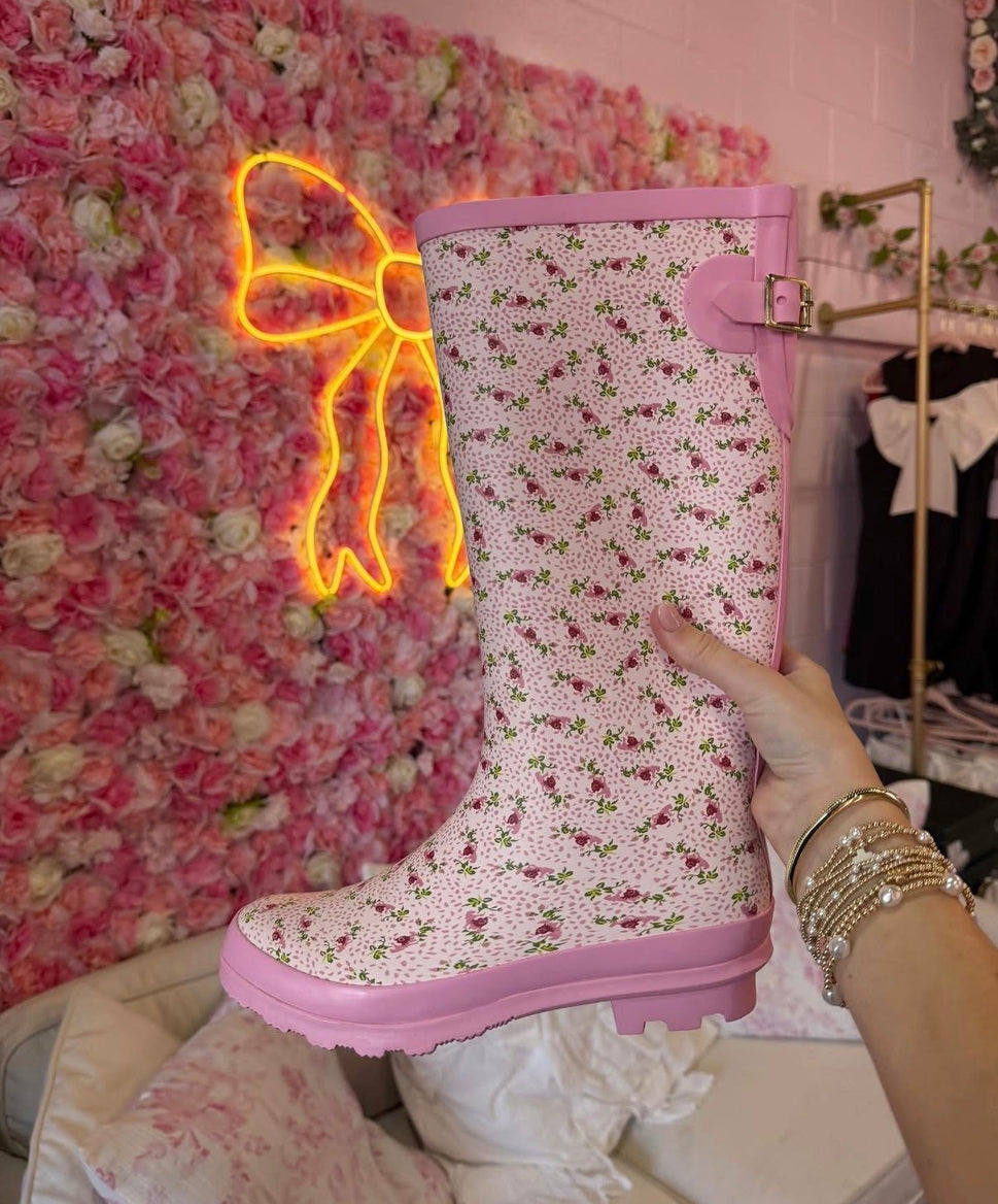 Floral Rain Boots