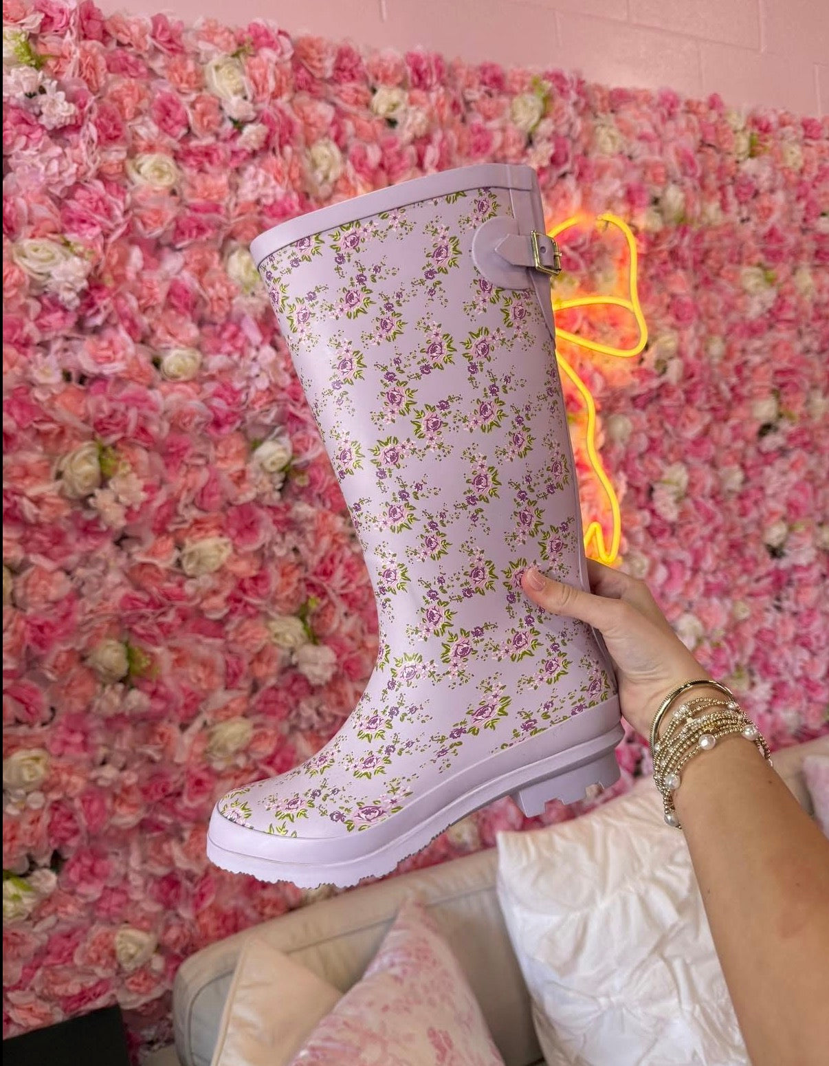 Floral Rain Boots
