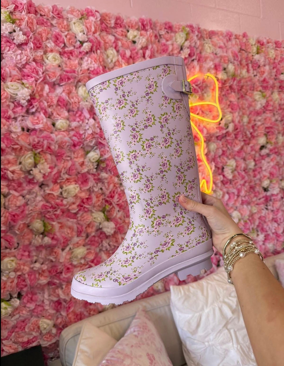 Floral Rain Boots