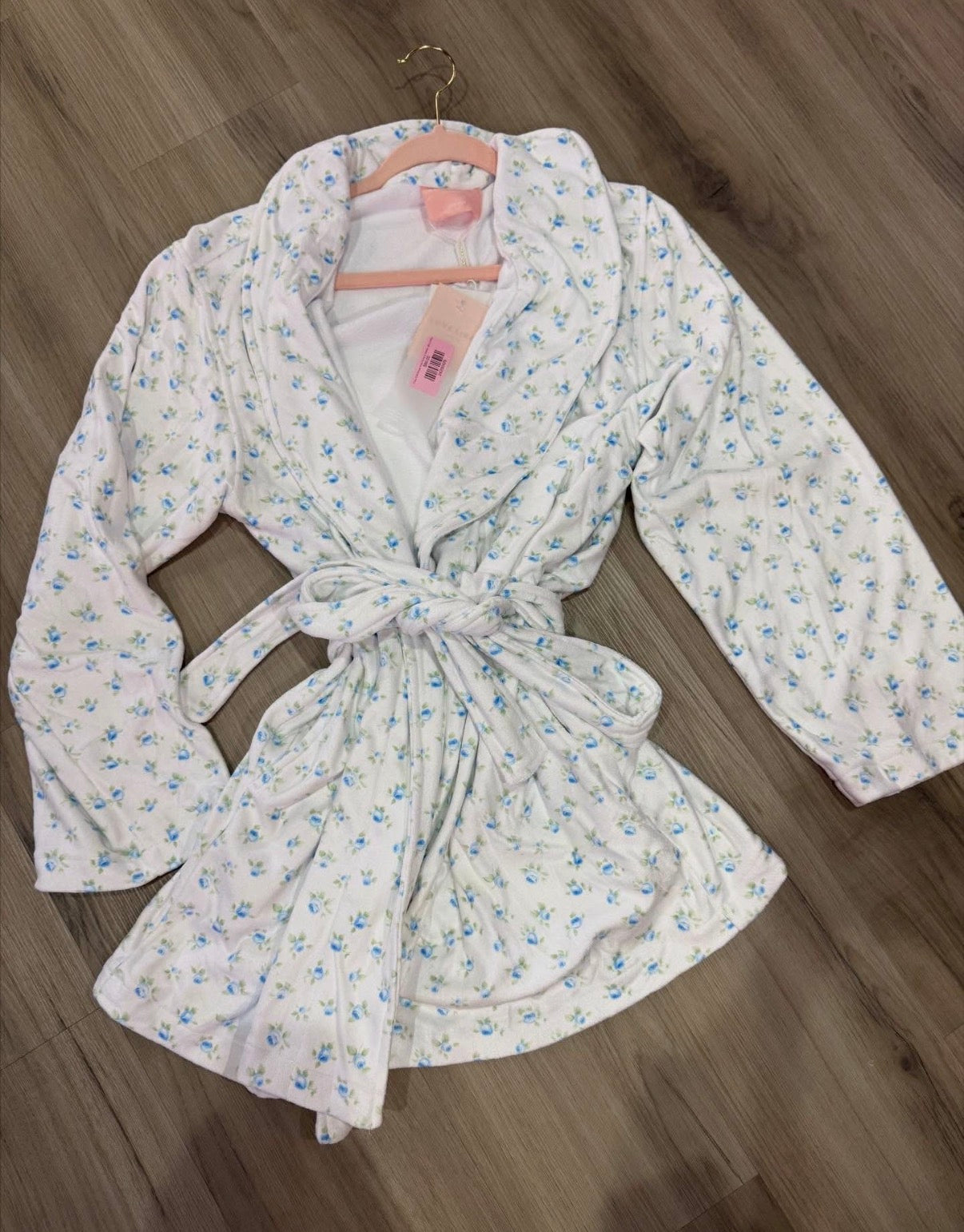 Cozy Robe: Blue Ditsy
