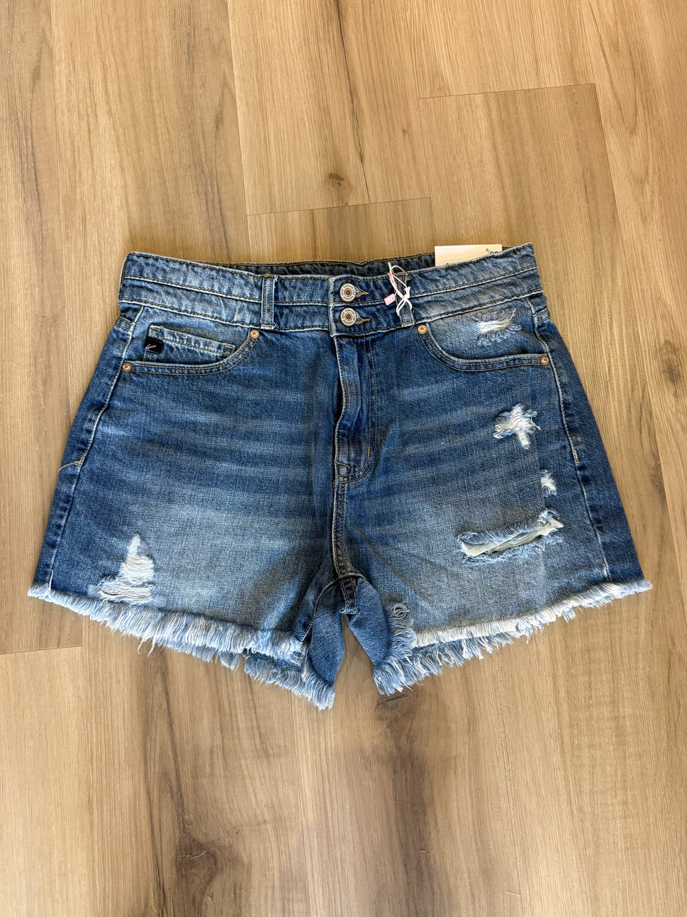 denim mom shorts