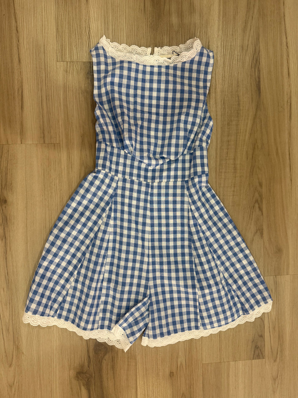 BLUE PLAID ROMPER