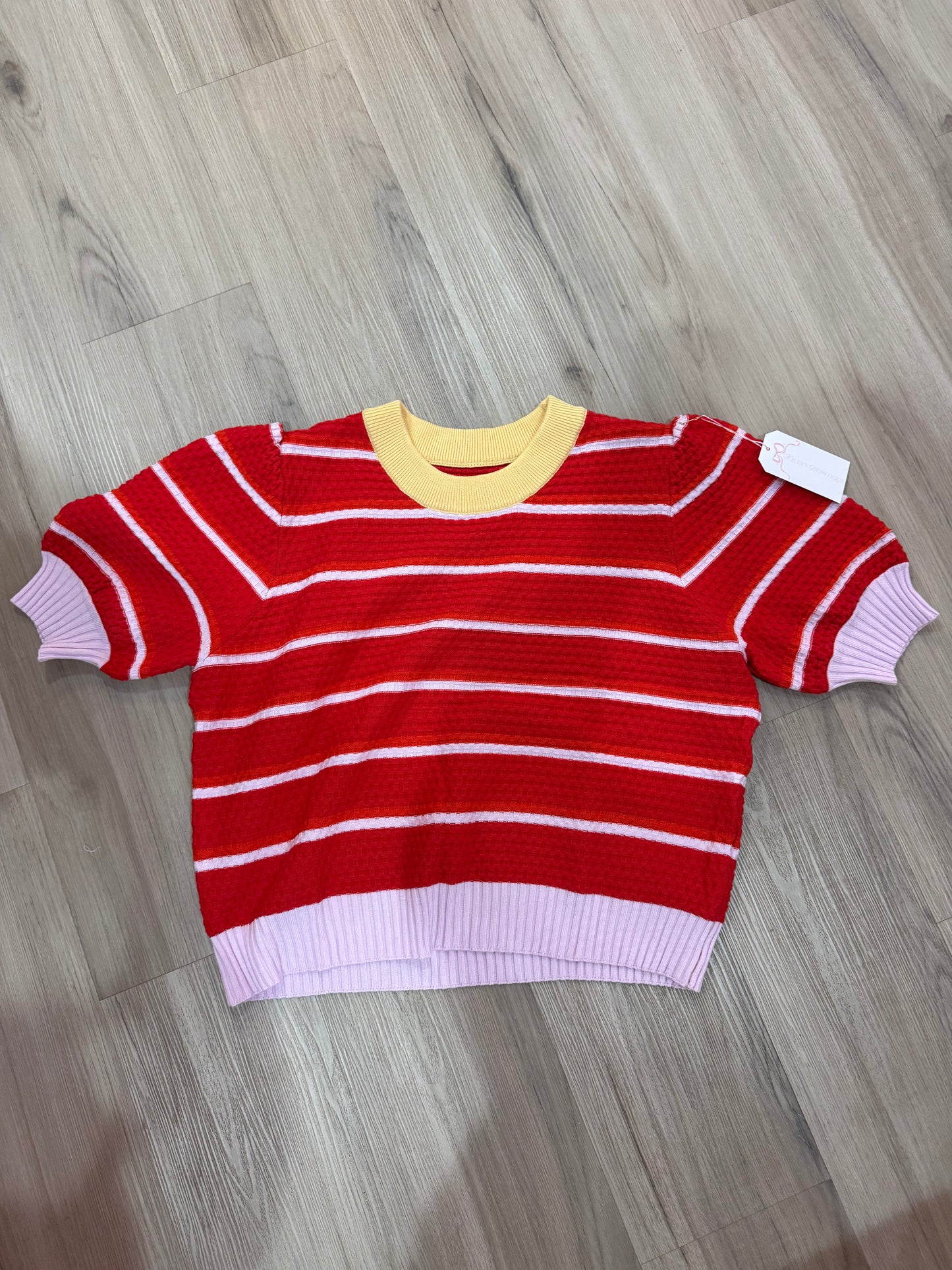 Color Block Sweater Red