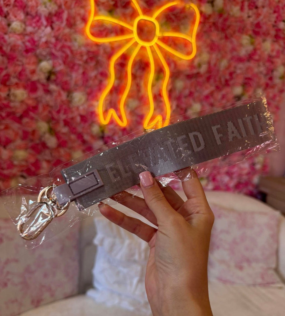 Lavender Oversized Logo Keychain