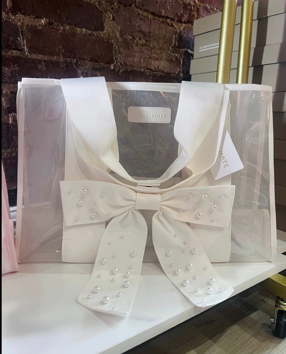 Special Edition Bow Ivory Pearl Beach Tote