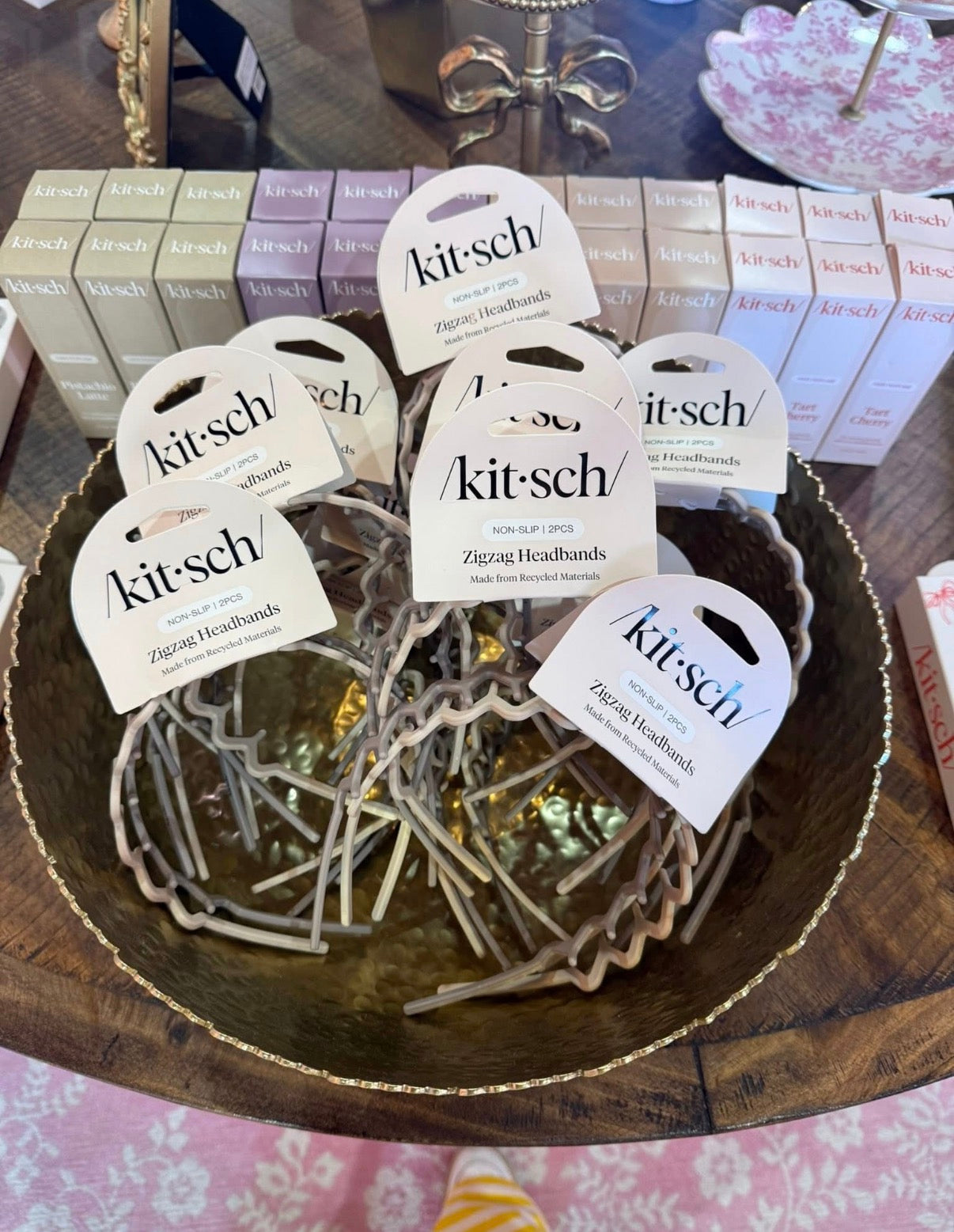 Recycled Plastic Zig Zag Headband 2pc - Neutral