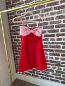 Switch Strapless bow Valentine's Day mini dress 1 image