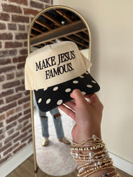 Make Jesus Famous Polka Dot Hat