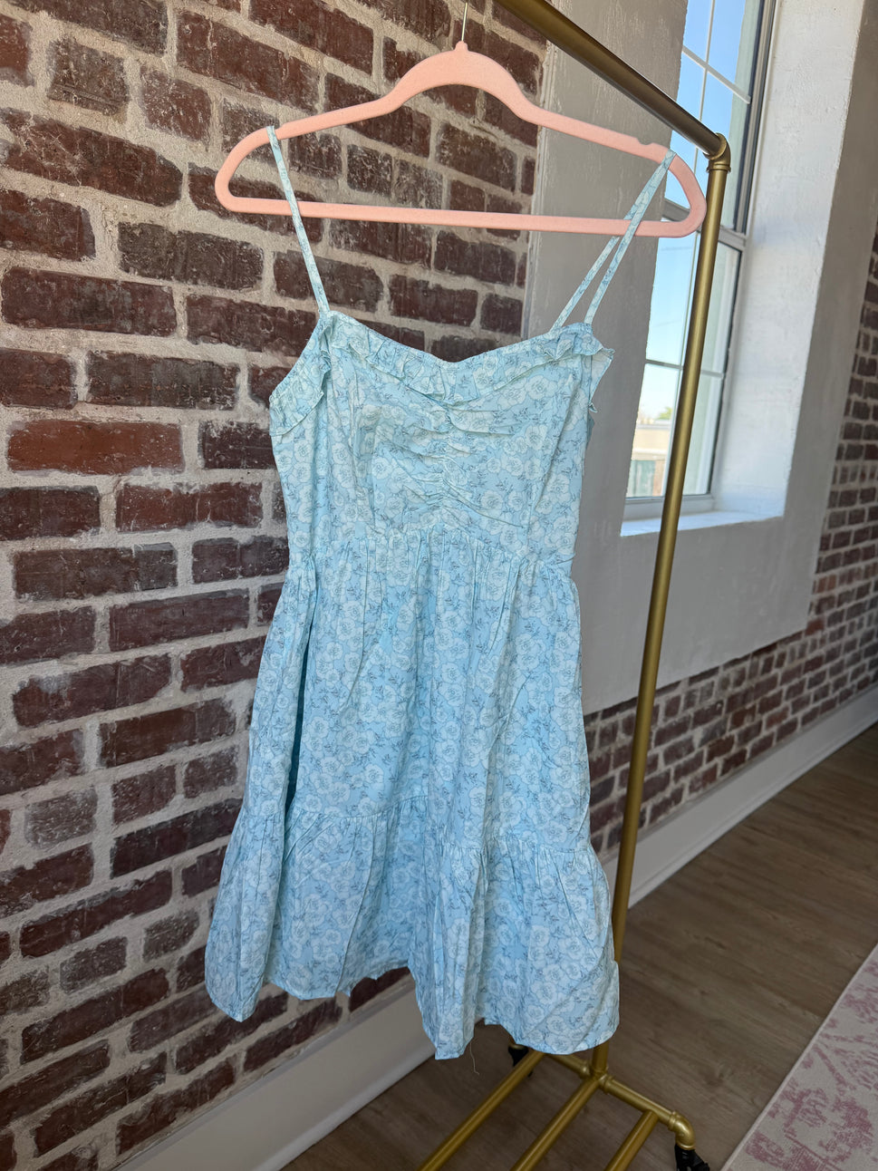 FLORAL RUFFLED MINI DRESS