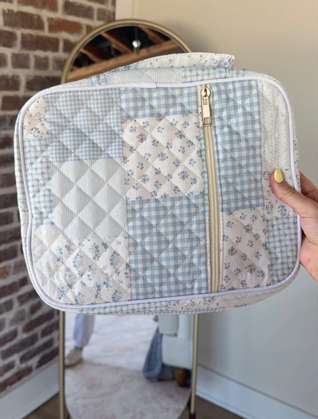 Miriam Blue Patchwork Bible Cover