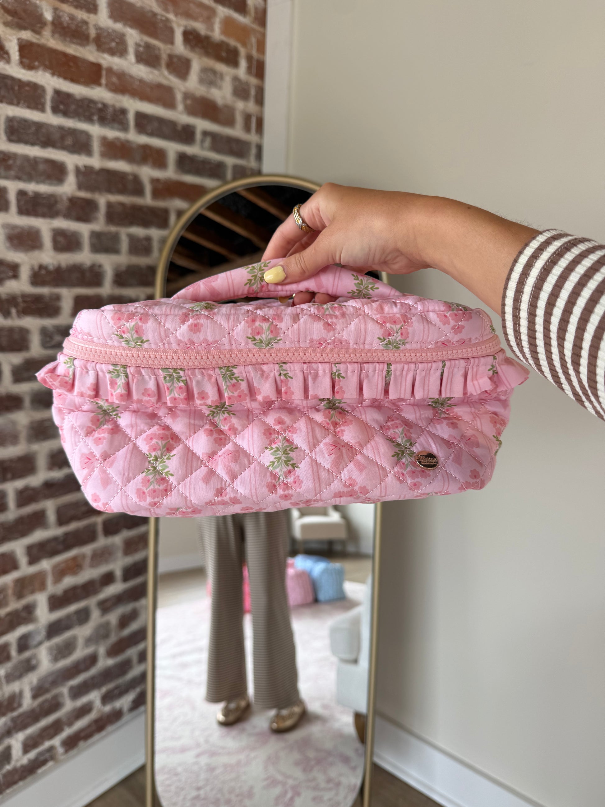 Glam & Go Quilted Cosmetic Bag–Oh So Fancy Pink