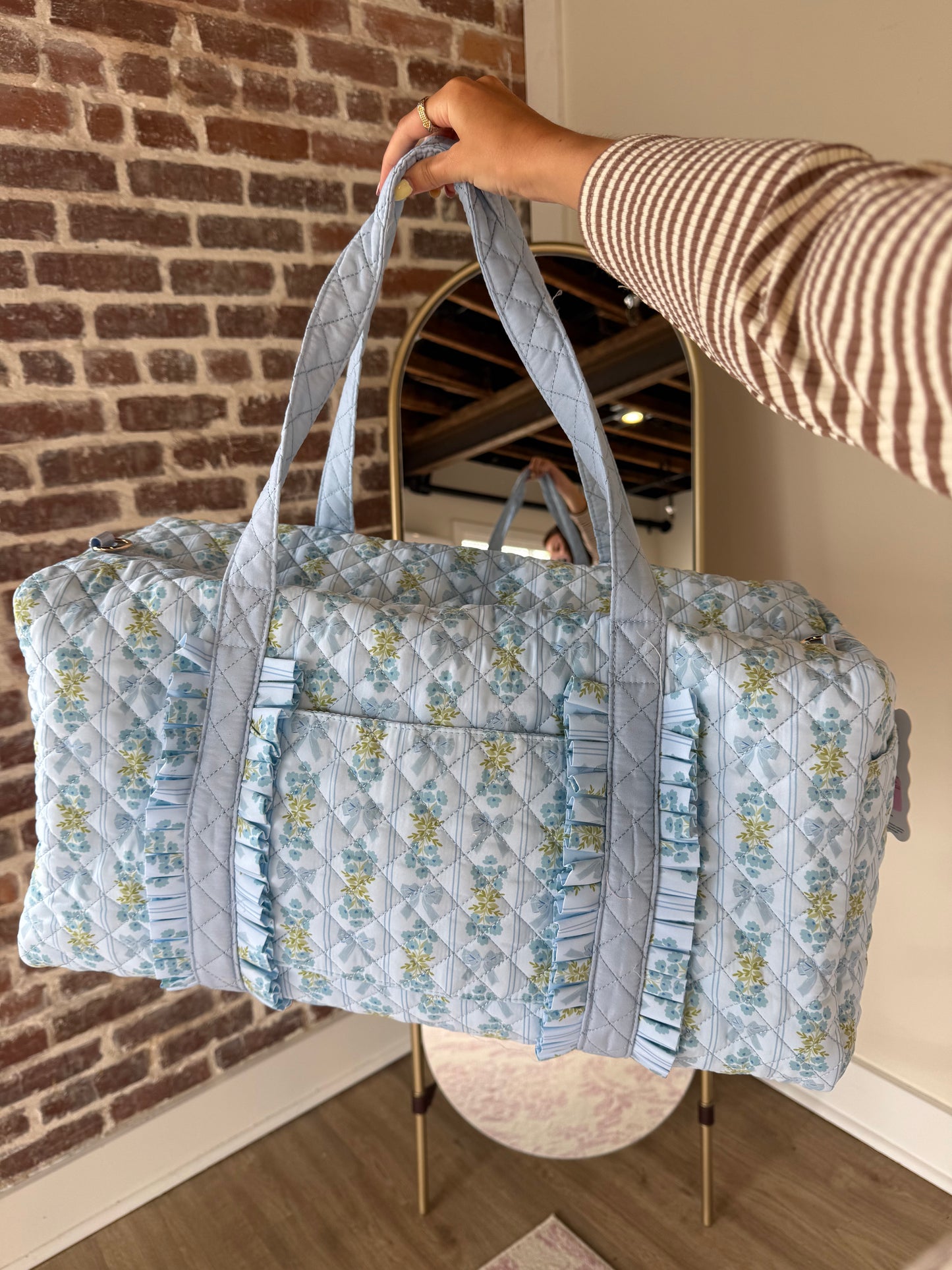 On-the-Go Quilted Weekender Bag–Oh So Fancy Blue