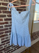 Switch Irregular striped bustier dress with tie shoulder straps 1 image