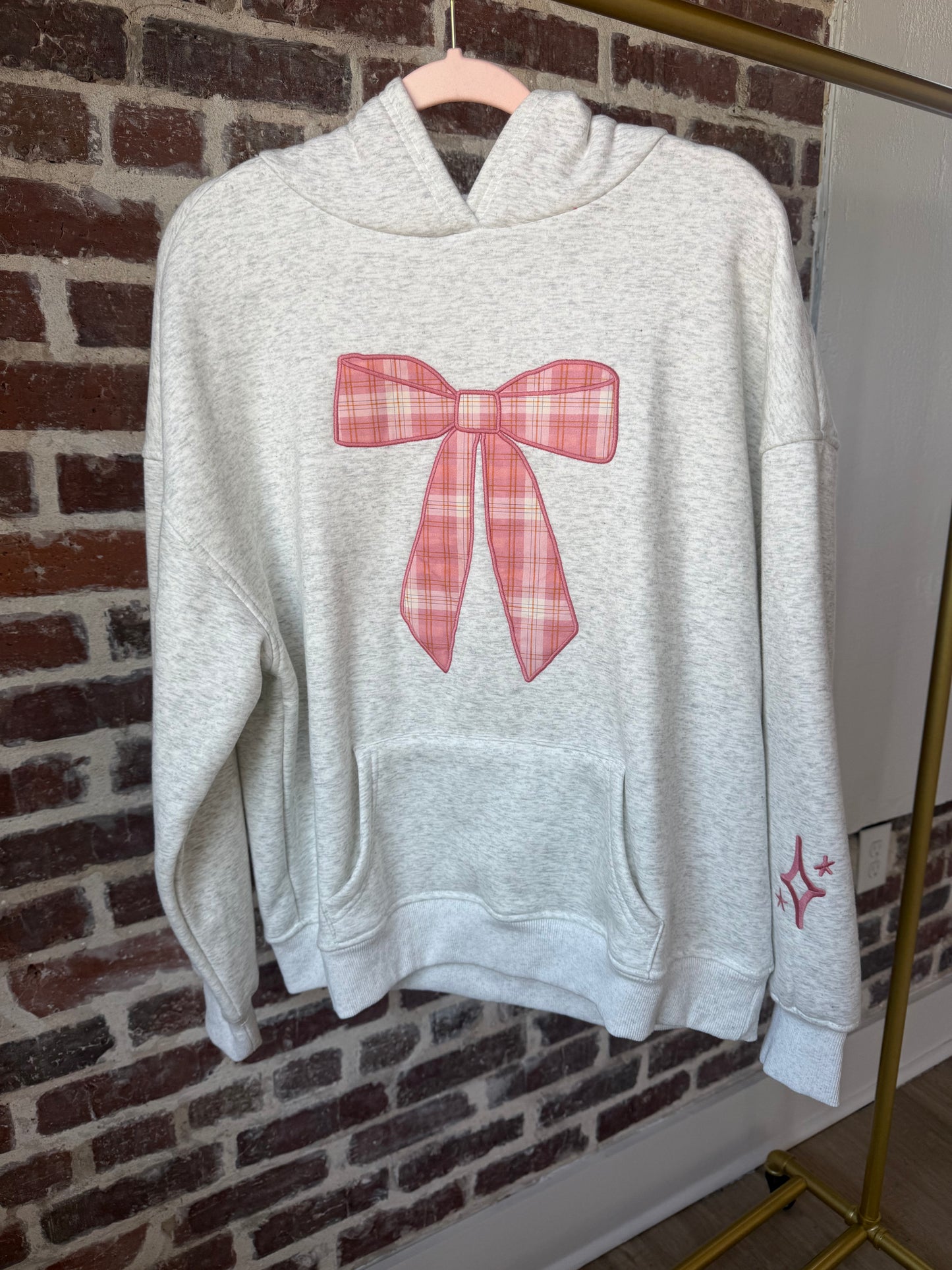 Gray Bow Hoodie