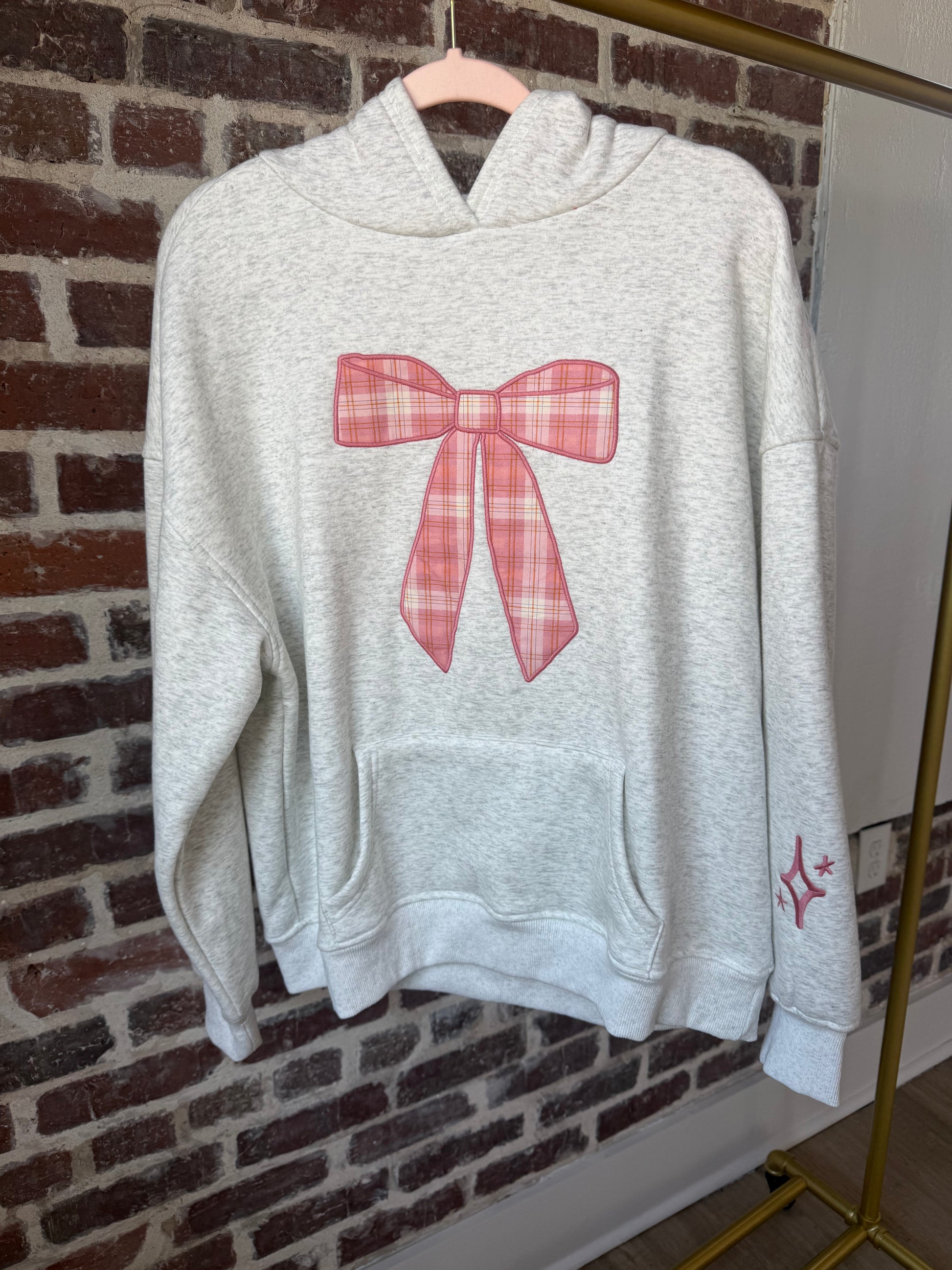 Gray Bow Hoodie