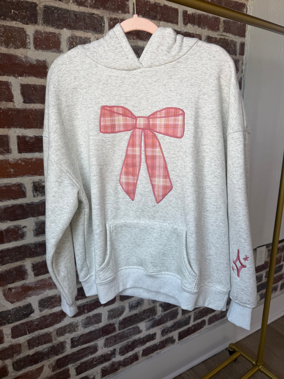 Gray Bow Hoodie
