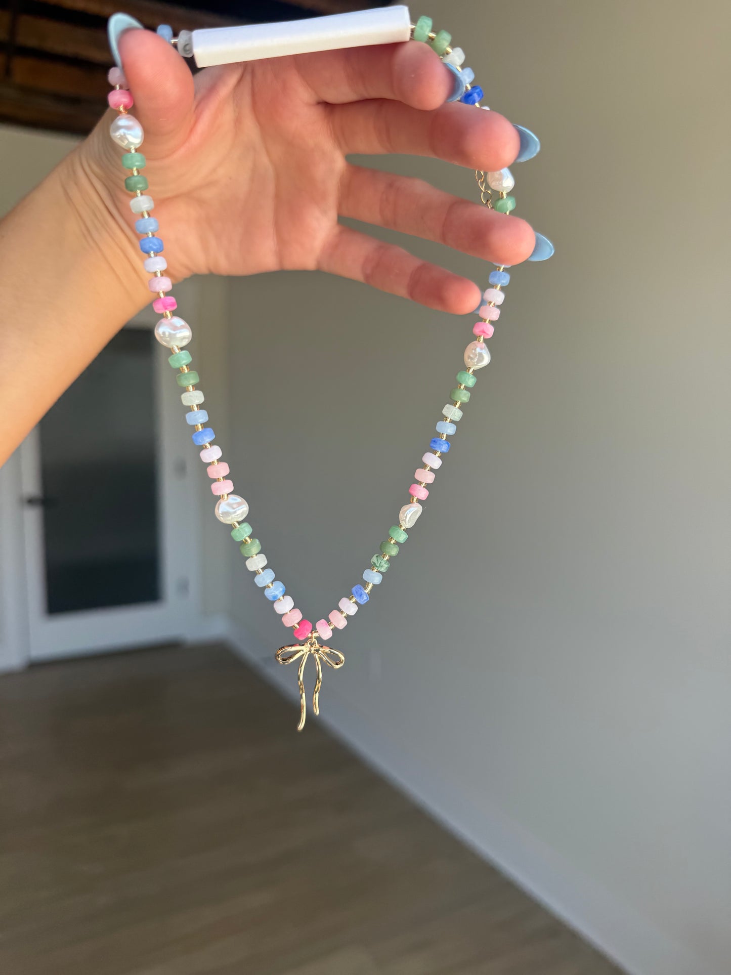 Confetti Crush Coquette Bead Pearl Necklace