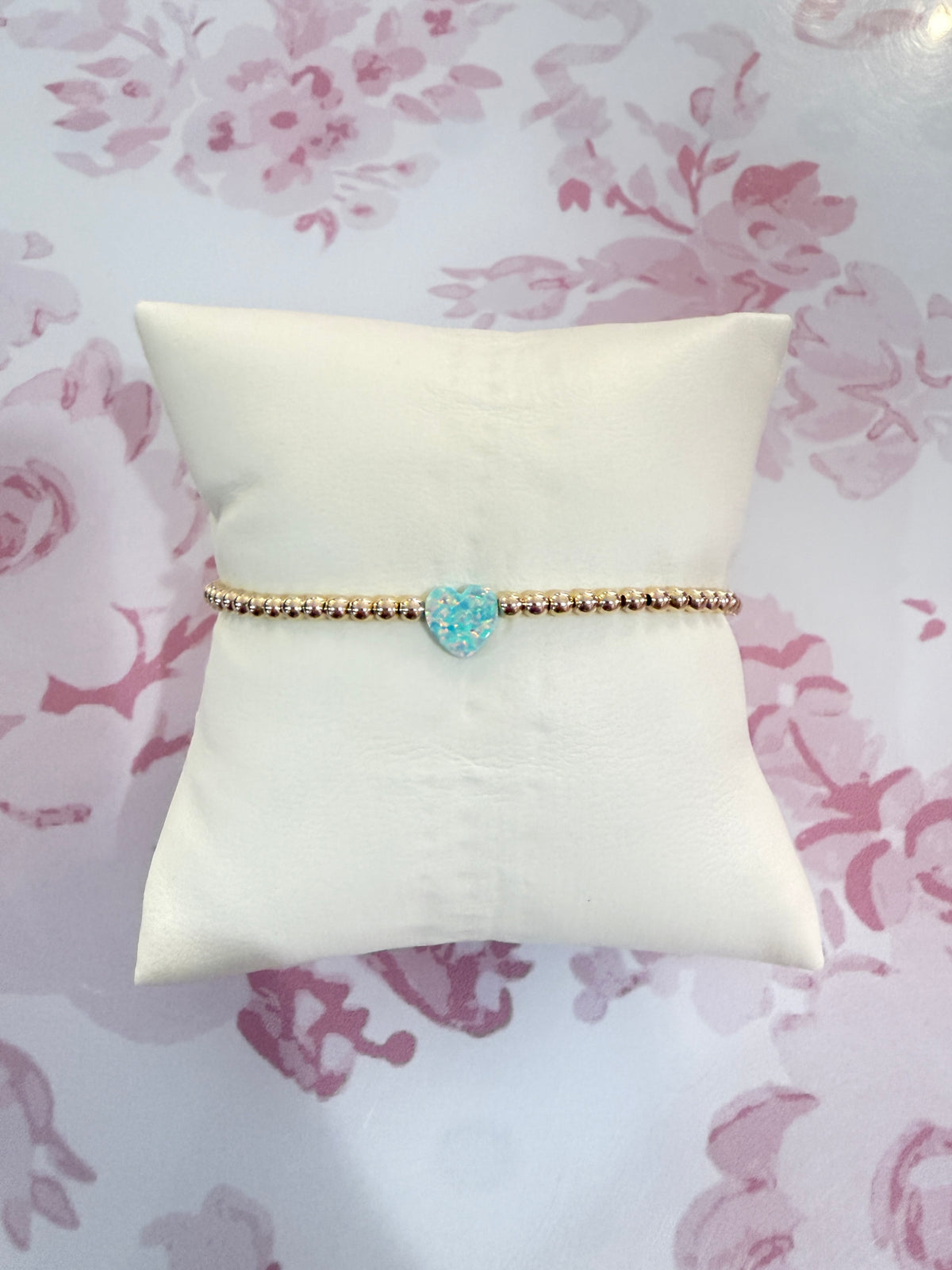 Bara Boheme Opal Heart Large 6.5"  Teal