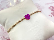 Bara Boheme Opal Heart Large 6.5"  Purple