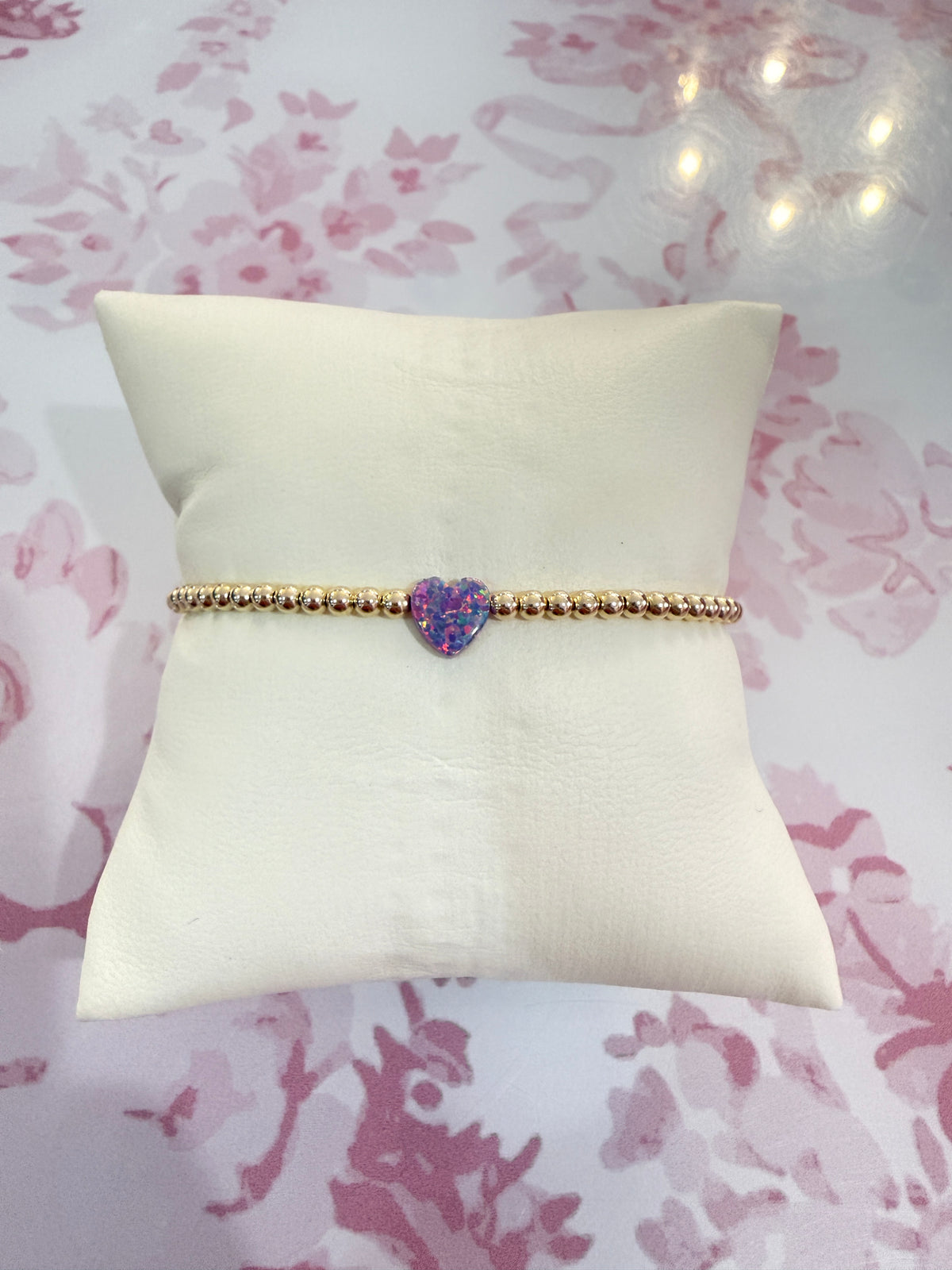 Bara Boheme Opal Heart Large 6.5" Light Purple
