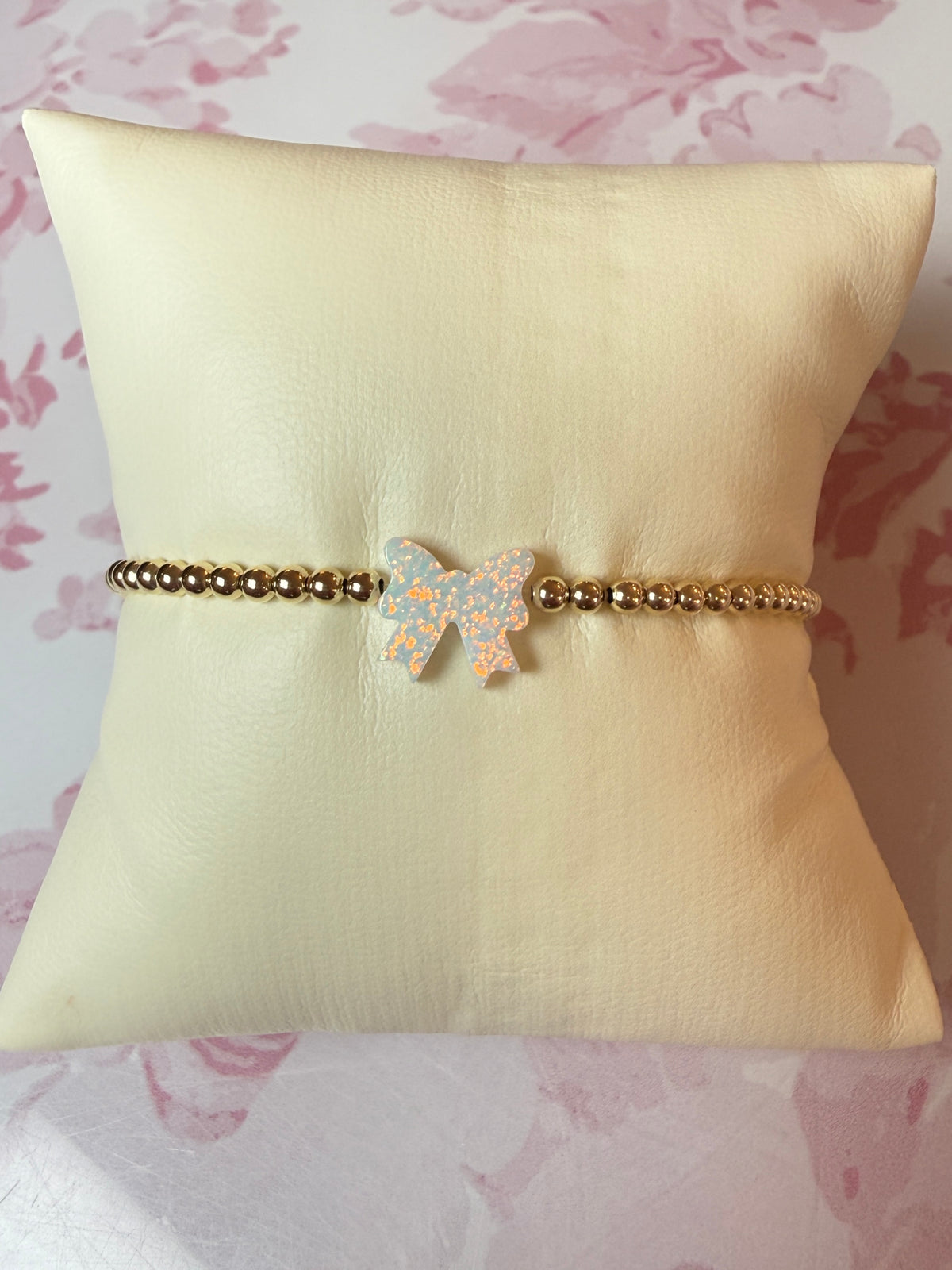 Bara Boheme Opal Bow 6.5" White