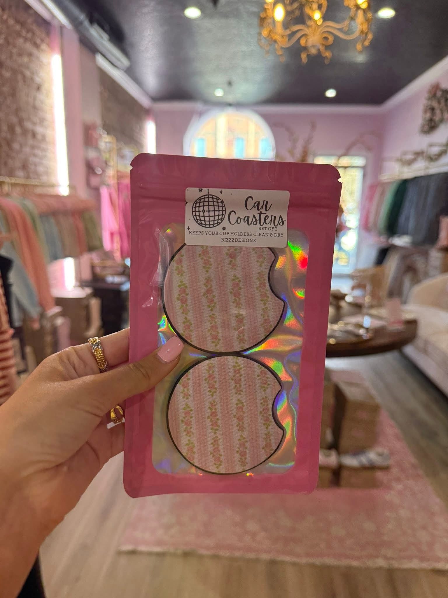 Coquette Trendy Car Coasters | Trendy Car Coasters Set of 5
