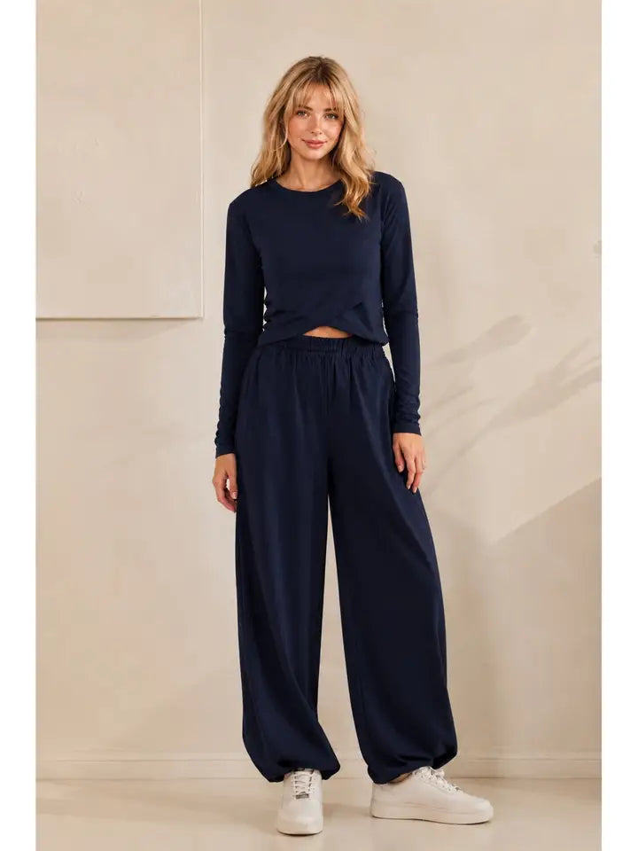 Cozy Twist Lounge Set- Navy