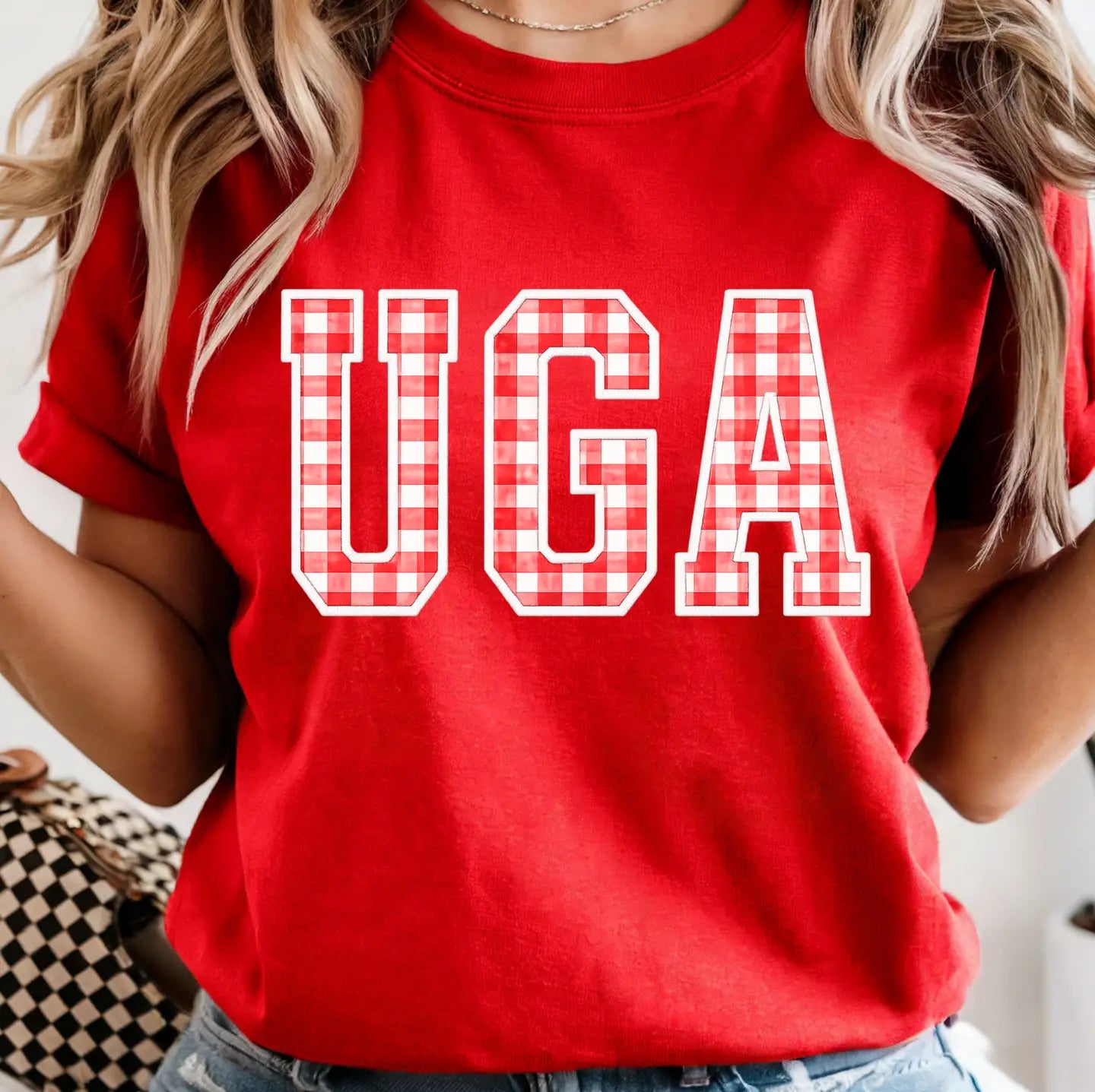 UGA Gingham Red