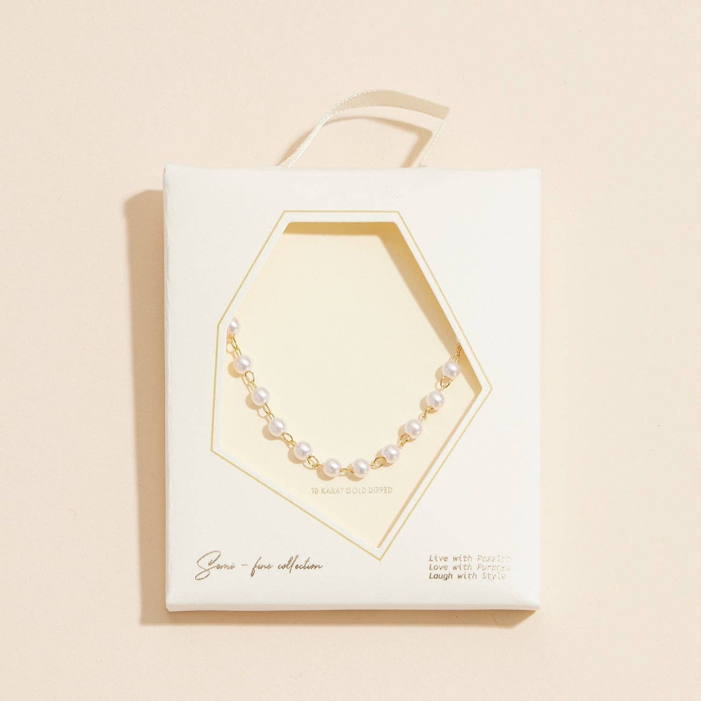 Pearl Link 18K Gold Dipped Necklace