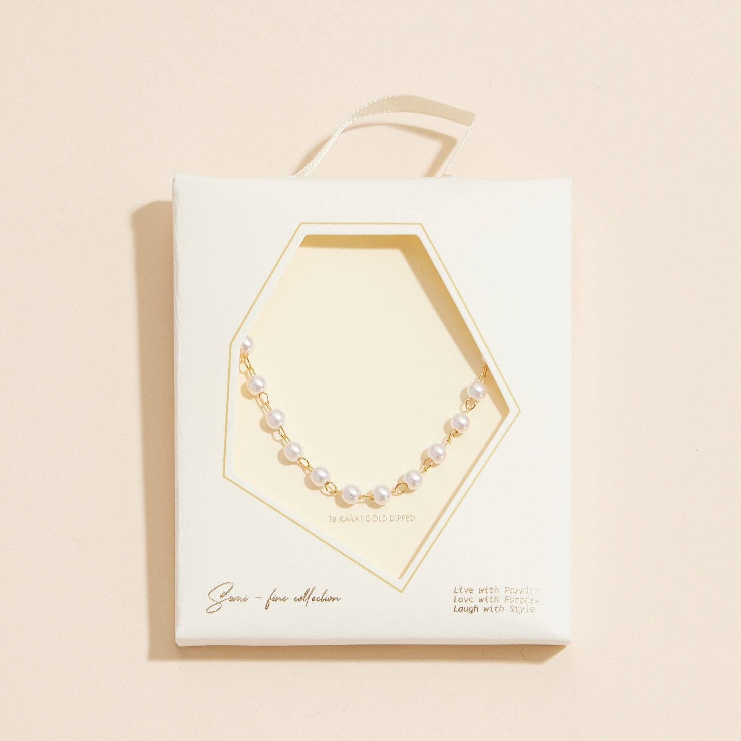 Pearl Link 18K Gold Dipped Necklace
