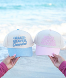 Switch Make Heaven Crowded - Vintage Trucker Hat: Pink 2 image
