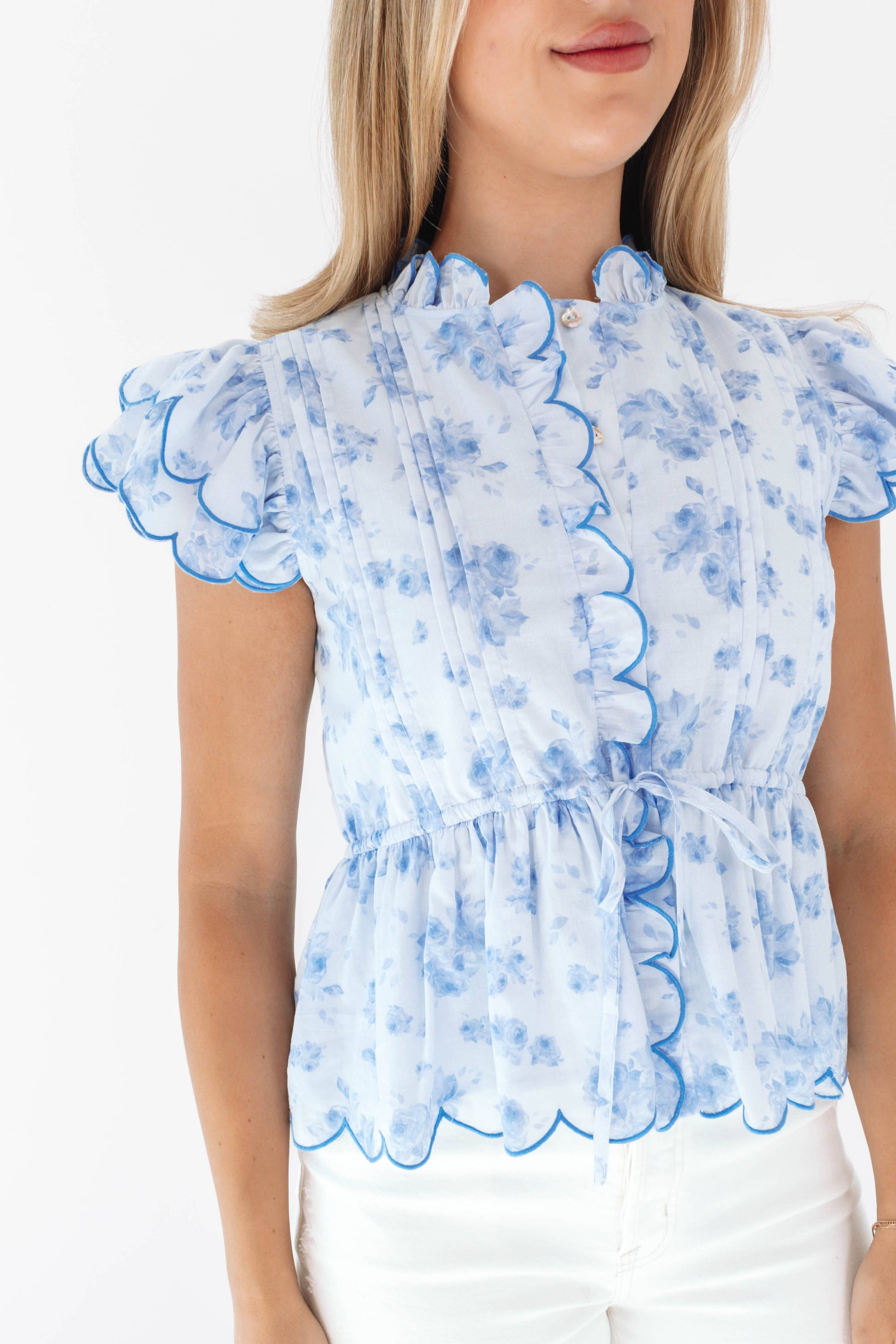 The Nicole Scalloped Top