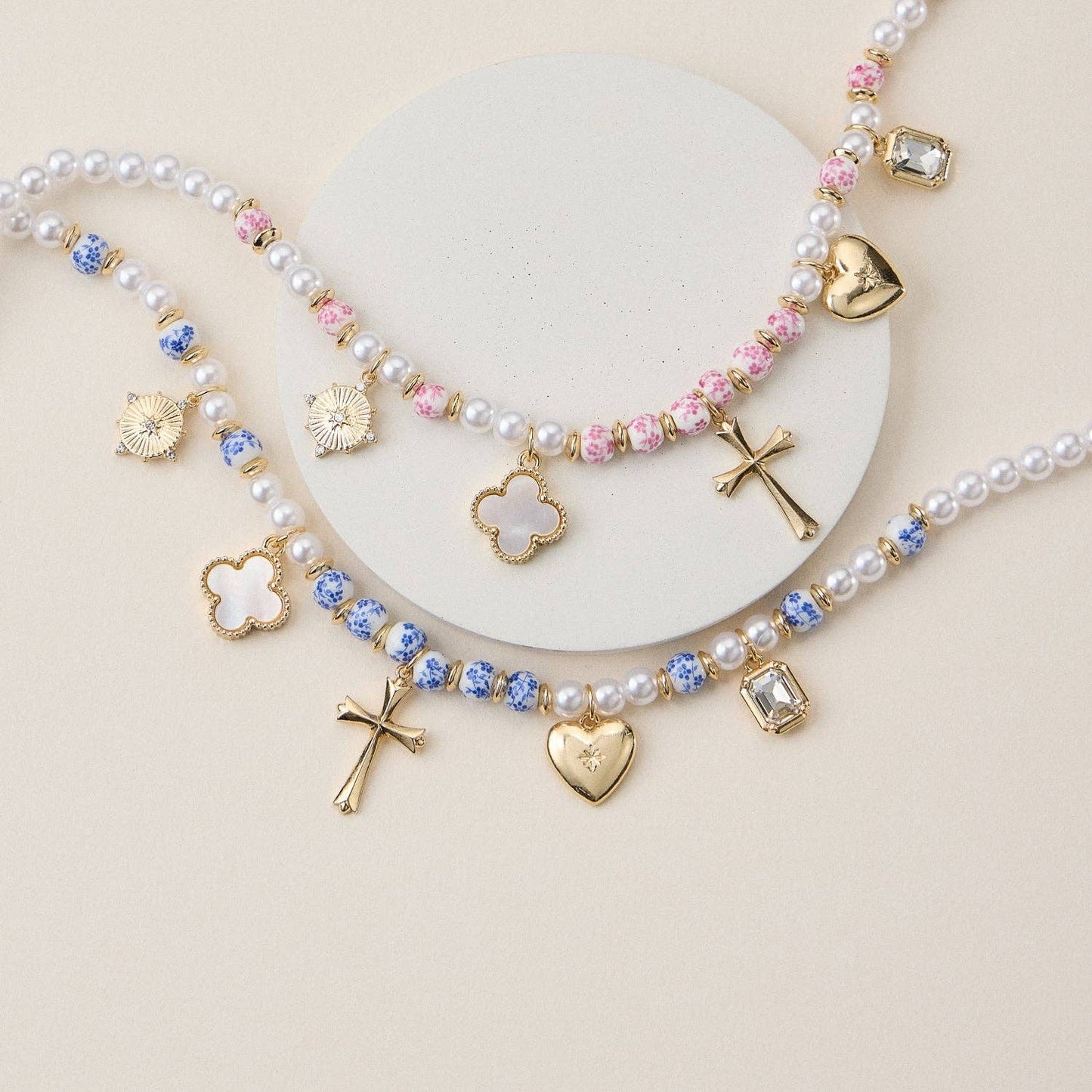 Faith & Love Necklace: Pink