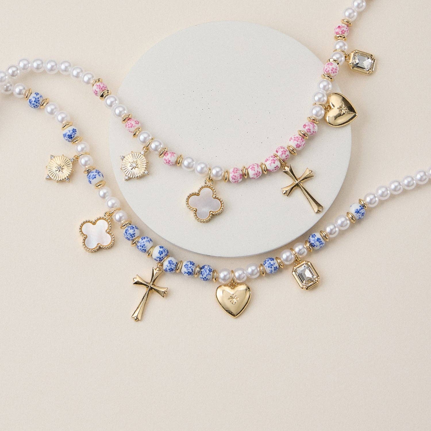 Faith & Love Necklace: Pink